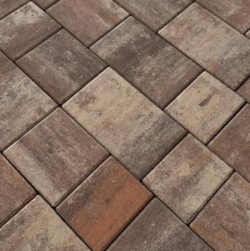 Тротуарная плитка Новый город 1НГ4Ф КОЛОР МИКС №28 "Мокко"