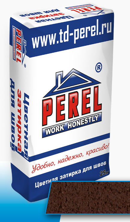 Цветная кладочная смесь Perel SL, коричневая