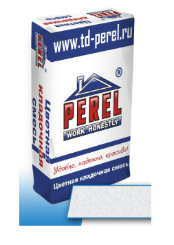 Цветная кладочная смесь Perel NL, супер белая